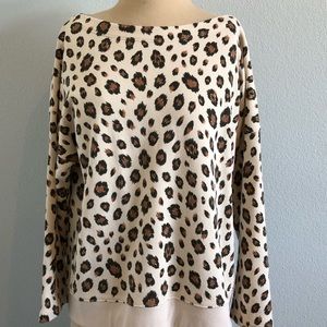 J.Crew Leopard print boatneck sweatshirt